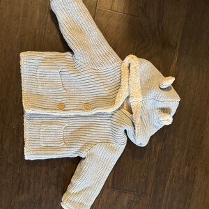 Cozy Knit Baby Hoodie with Ears GAP